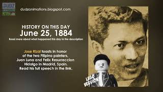 On This Day  June 25 1884  Jose Rizal toasts In honor of two Filipino painters Luna and Hidalgo [upl. by Nuawd]