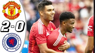 Manchester United vs Rangers 20 All Goals amp Highlights  2024 Amad Diallo Goal [upl. by Ketti]