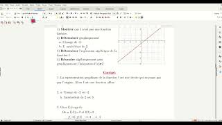 Exercice 6  Fonctions linéaires et affines  3APIC [upl. by Mireille507]