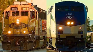 Amtrak Metrolink BNSF Trains  LA amp Orange County CA Spring 2024 [upl. by English]