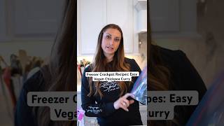 Freezer Crockpot Recipes Easy Vegan Chickpea Curry [upl. by Horbal823]