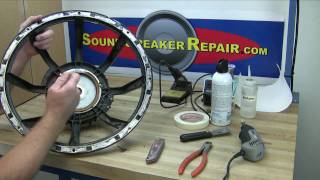 How to recone and repair a speaker or woofer with a Pro Parts recone kit [upl. by Samp32]