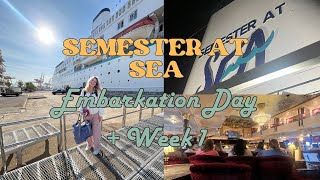 Embarkation day  Week 1  Sea  SEMESTER AT SEA SPRING 24 [upl. by Heidi]