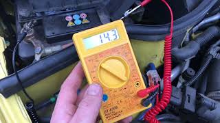 How to test car alternator with a multimeter Opel Vauxhall Tigra Holden Tigra Chevrolet Tigra DIY [upl. by Sucul]