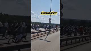 hamburg Fahrradfahren köhlbrandbrücke Sperrung [upl. by Ynney]