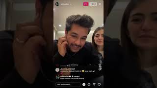 Asim Azhar with his Fiancé Merub Supporting her in Live Instagram [upl. by Aicek433]