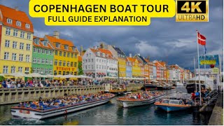 COPENHAGEN BOAT TOUR WITH FULL GUIDE EXPLANATION  4K ULTRA HD  DENMARK  5  BINU [upl. by Wise]