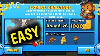 How to Beat The New Professor Evil Expert Challenge Week 44 Round 28 Easy BTD BATTLES 🐵 [upl. by Constant]