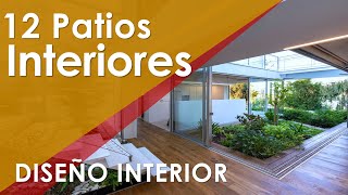 12 PATIOS INTERIORES EN CASAS Decoración de patio interior cerrado techado acristalado y cubierto [upl. by Eluk]