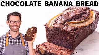 Easy Chocolate Banana Bread Recipe [upl. by Alma]