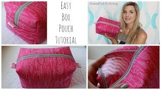 Easy Zippered Box Pouch Tutorial [upl. by Andrei]