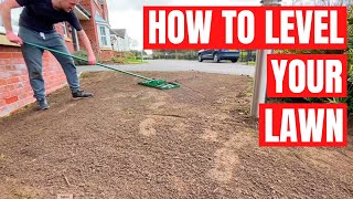 How to easily LEVEL your LAWN  from BUMPY to perfectly FLAT [upl. by Idorb19]