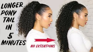 LONGER PONYTAIL IN 5 MINUTES  NO EXTENSIONS NO TRICKS Lana Summer [upl. by Dot914]