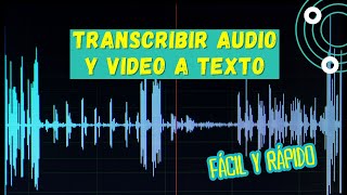 TRANSCRIBIR AUDIO A TEXTO [upl. by Sherburn145]