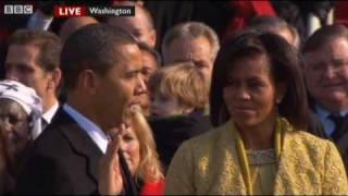 Barack Obama Oath of Office  Sworn In  President Obama The Inauguration  BBC News [upl. by Niwrud]