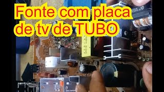 Uma fonte DIFERENCIADA com placa de tv de tubo [upl. by Stannfield]