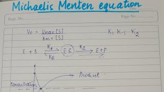 MichaelisMenten Equation In Hindi  Biochemistry [upl. by Elroy]