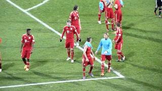 VFL Bochum  FC Bayern  DFB POKAL Achtelfinale  LaOla vor dem Fanblock [upl. by Ovida]