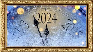 Framed TV Art Happy New Year 2024 TV Screensaver with music [upl. by Charles]