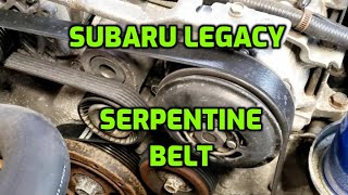 Subaru Legacy Serpentine Belt Install [upl. by Egerton162]