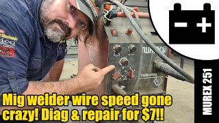 Murex welder wire feed diagnostic amp repair 1492 [upl. by Ahker]