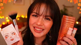 ASMR Giving You a Fall Makeup Look🧣🍁🍂layered sounds pampering positive [upl. by Crystie]