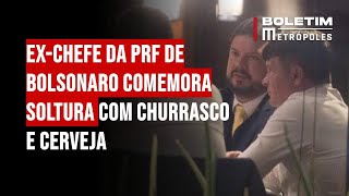 Exchefe da PRF de Bolsonaro comemora soltura com churrasco e cerveja [upl. by Sloatman99]