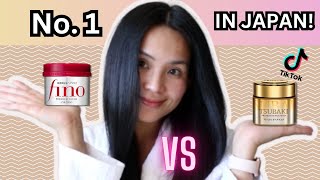 Viral Japanese Hair Mask Showdown Fino Vs Tsubaki  Try On amp Review [upl. by Cicenia]