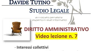 Diritto Amministrativo Video lezione n7  Interessi Collettivi organizzazione della PA [upl. by Delmore]