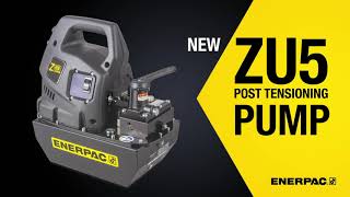 Hydraulic Pump Technology In Construction Using The Enerpac ZU5 Post Tensioning Pump [upl. by Aietal]