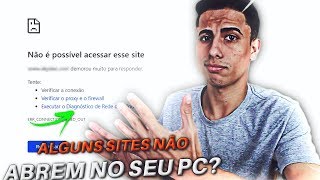 Alguns sites não abrem no PC APRENDA RESOLVER [upl. by Naehs171]