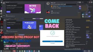 DISCORD FAKE NITRO PROOF BOT WITH ROBUX PROOF  2023  FOR FREE [upl. by Ahsii]