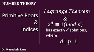 Lagranges Theorem Number of Solutions of a Polynomial Congruence [upl. by Jewelle]