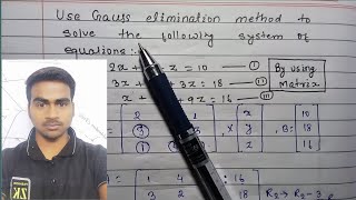 gauss elimination method  gauss elimination method in hindi [upl. by Anod]