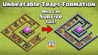 Ultimate TRAPS Formation  Traps Vs All Troops  Clash of Clans [upl. by Omixam323]