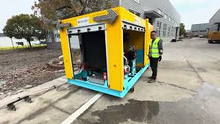 Water Blasting Road Marking Removal Machine Operation Video  RoadSky [upl. by Sanfred]