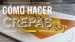 Cómo hacer crepas  Receta de crepas caseras  Cómo hacer crepas en casa [upl. by Aseretairam]