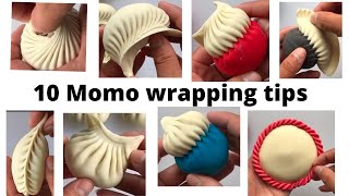 how to wrap momo  10 styles momo wrapping tips [upl. by Poll]