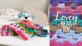 Beginner Easy Crochet Tutorial  Bear Toy Lovey Amigurumi Stuffie Scrap Yarn Project [upl. by Yahc]