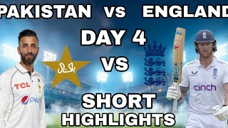 PAKISTAN VS ENGLAND  DAY 4  1ST TEST MATCH  HIGHLIGHTS  2ND3RD INNINGS  MULTAN  HMIKSPORTS [upl. by Opportuna]