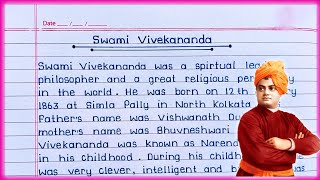 Essay on Swami Vivekananda in English  Swami Vivekananda essay  Biography on Swami Vivekananda [upl. by Sulohcin]