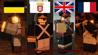 Ver 07 All Nations Infantry Regiments amp Navy Regiments Roblox Guts amp Blackpowder [upl. by Cotter63]