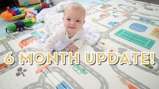 6 MONTH OLD BABY UPDATE FOR SEAN 👶🏼  6 month old milestones sleeping starting solids [upl. by Hanafee]