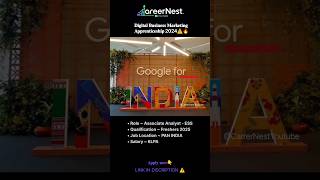 Google Recruiting Indian Freshers ⚠️🔥🙌 Google Apprenticeship 3 October 2024  shorts google job [upl. by Nrek]