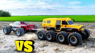 8x8 Amphibious RC Car vs Wltoys a979B  Remote Control Car  RC Car 8x8 vs 4x4 [upl. by Irrak]