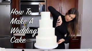 How To Make A Wedding Cake At Home  CHELSWEETS [upl. by Silvano964]