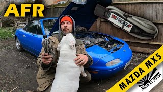 How to Install Wideband AFR  Mazda MX5 Miata Turbo Build EP3 [upl. by Drofwarc858]