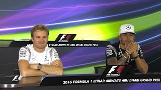 Hamilton And Rosberg On Their F1 Title Showdown  Abu Dhabi Grand Prix 2016 [upl. by Hui]