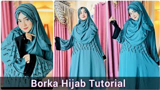 Hijab Tutorial  Hijab style  Sanjida Alam 💙 hijabtutorial hijab hijabstyle hijabi easy viral [upl. by Gipson]