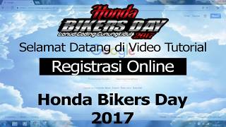 Cara Registrasi Online Honda Bikers Day HBD 2017 [upl. by Omik750]